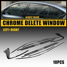 For Infiniti Q50 2014-2024 Gloss Black Chrome Delete Blackout Window Cover Decal
