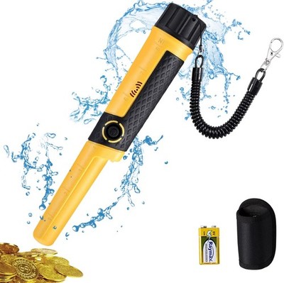 Metal Detector Pinpointer Wand: 5'' Detection Depth, IP68 Fully Waterproof
