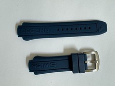Ladies Swiss Legend Neptune Silicone/Rubber Navy blue band strap
