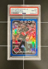 2024 Topps Chrome Logofractor Elly De La Cruz RC #44 Blue Refractor /150 PSA 10