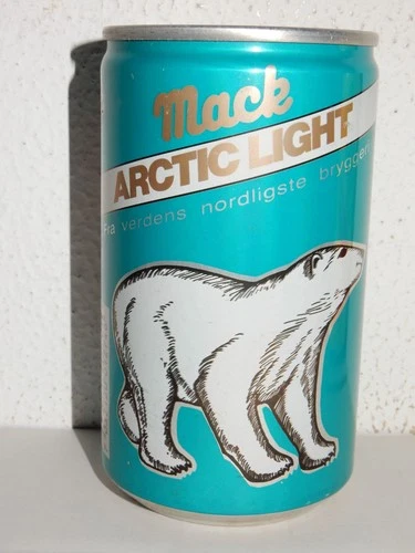 OCOC MACK ARCTIC Light Beer can from NORTH POLE NORWAY  (330ml)   Empty Beercan