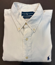 Ralph Lauren Yarmouth Cotton Pinpoint Oxford Dress Shirt Mens 17 - 34/35 White