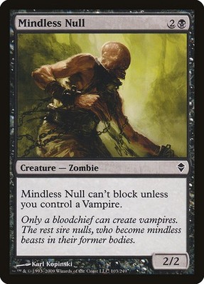 Mindless Null NonFoil Zendikar 103 NM MTG