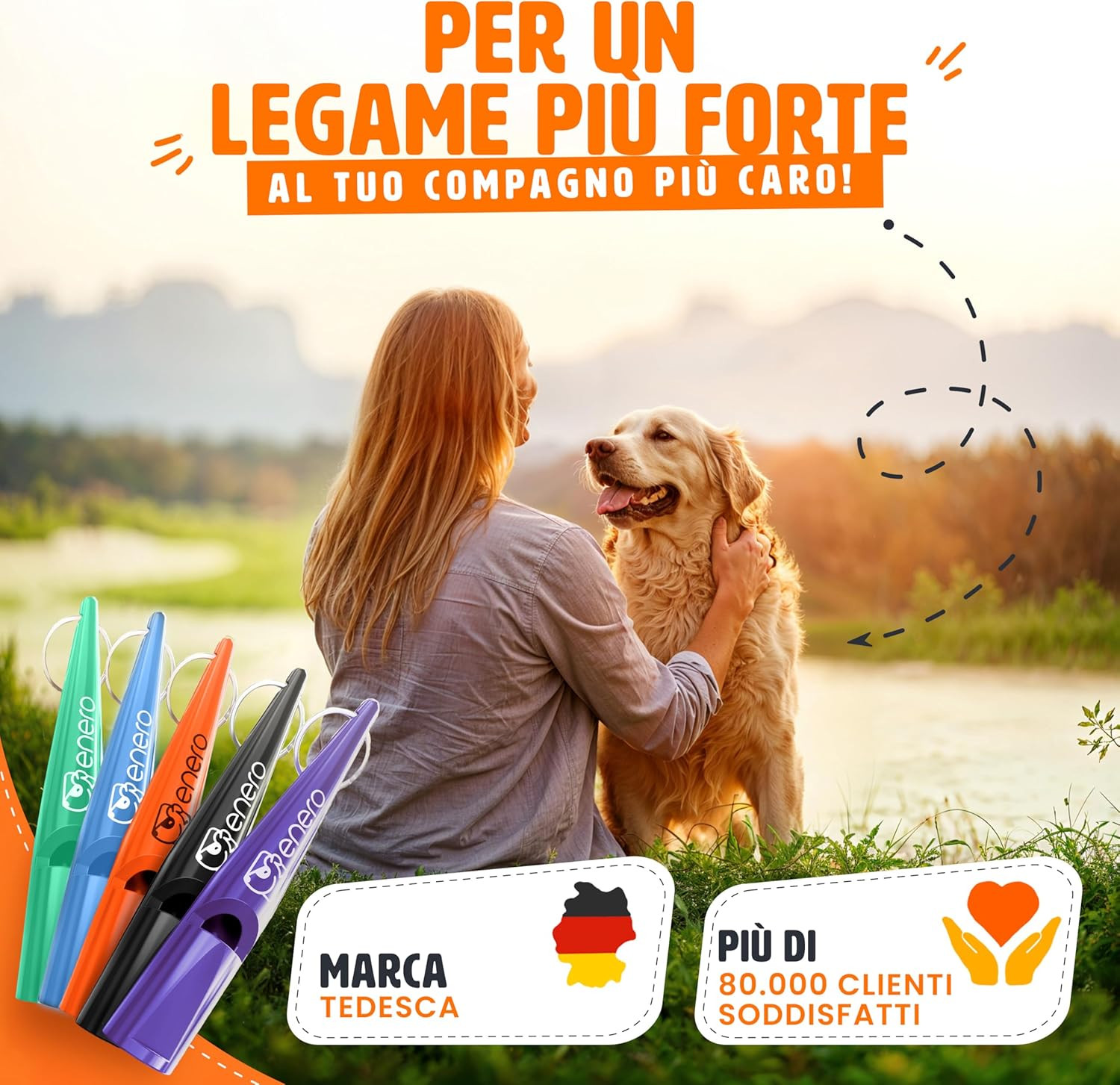 ® Fischietto per Cani Con Pratica Fascetta - Cani Accessori - Con Frequenza Stan foto 6