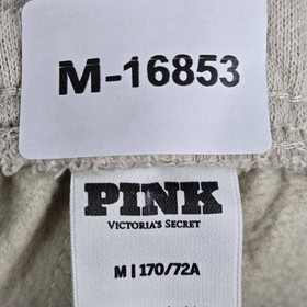 PINK Victoria's Secret Women Pants M Beige Jogger Sweatpants Fleece Laurel