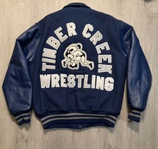 Vintage Coach Timber Creek Varsity Wool Leather Bomber Jacket Vintage Size XL