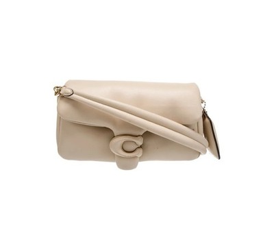 Coach Pillow Tabby Shoulder Bag 20 Crossbody Nappa Leather Beige