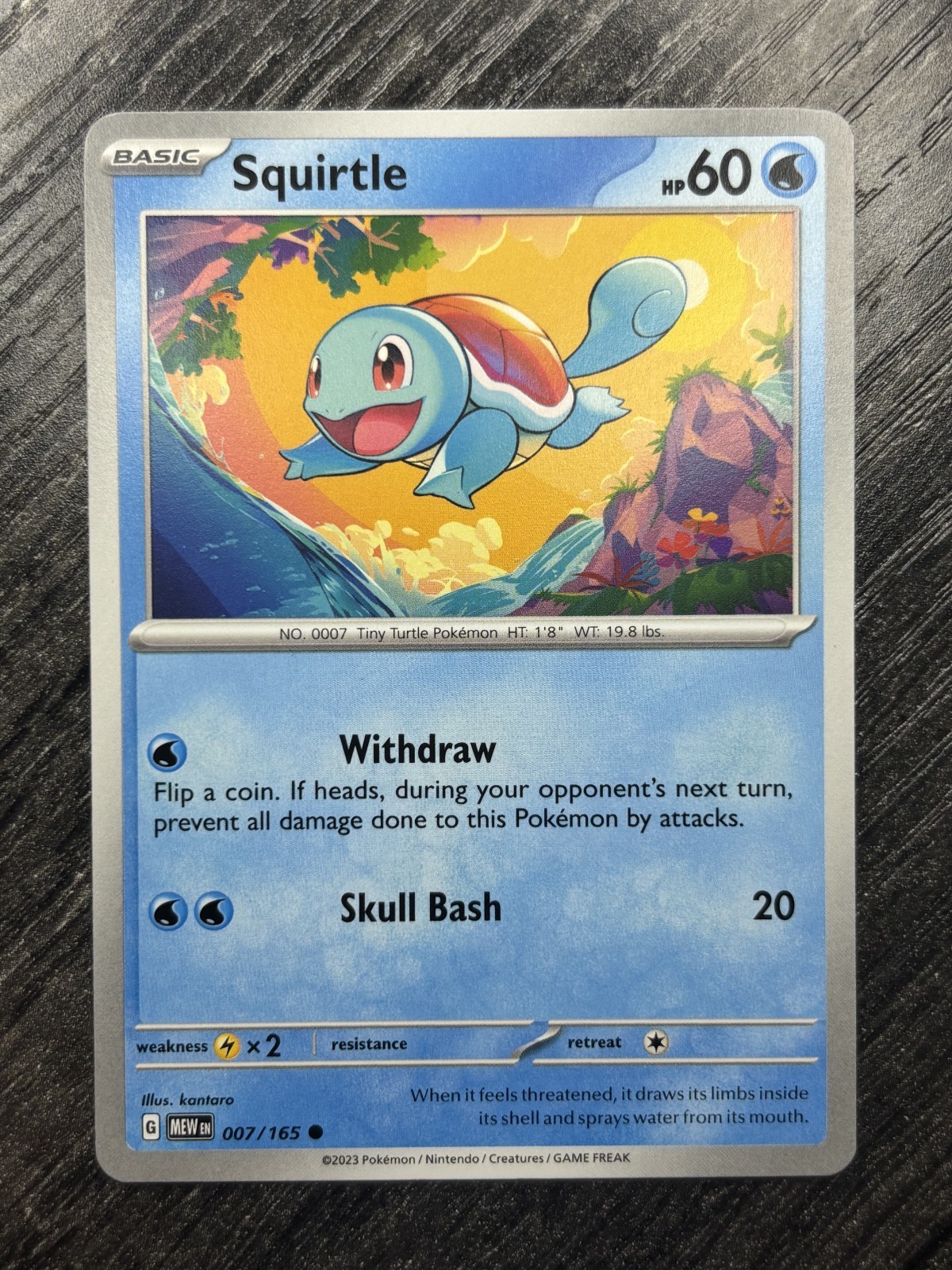 Squirtle 7/165 SV: Scarlet & Violet 151 Common Pokemon TCG NM