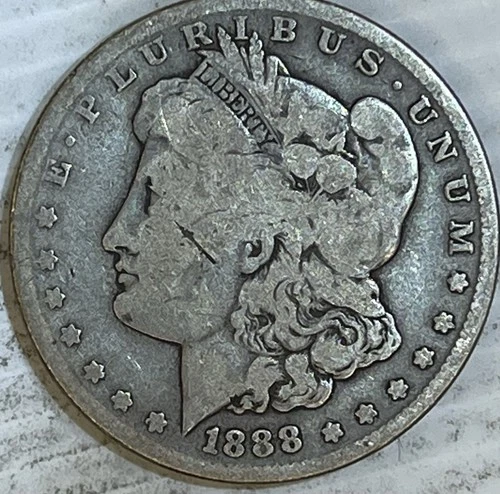 1888S Morgan Silver Dollar Uncertified Very Good Circulated Condition