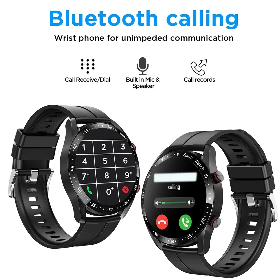 Smart Watch HD Screen Fitness Tracker Bluetooth Call Heart Rate Sleep Monitor - Image 3 of 4