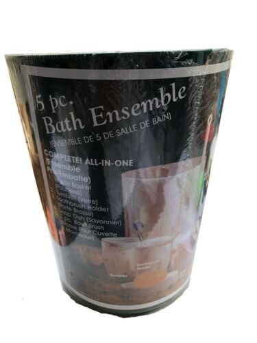 5 Pieces Bath Assemble - Complete All in One Set, Silver, Pink, Green available