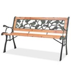 <!--F#f_0-->Outdoor Decor Garden Patio Deck Rose Patterned Wooden Park Bench Chair Seat<!--F/-->