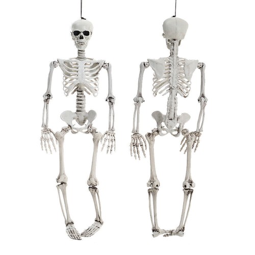 Lebensgroßes menschliches hängendes/sitzendes Skelett als Requisite für Hallowee - Bild 8 von 12