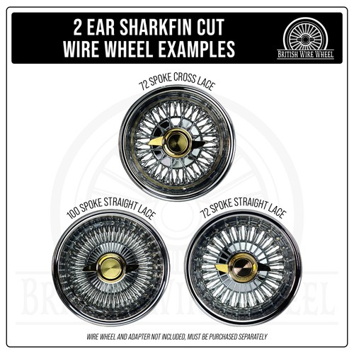 British Wire Wheel All Gold Wire Wheel Chips with Gold KO Spinner Caps, Set of 4 - Picture 20 of 58