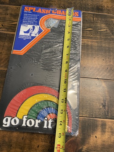 VINTAGE PLASTICOLOR MUD SPLASH GUARDS Rainbow go for it Hippy Pride NOS For VW? - Picture 6 of 9