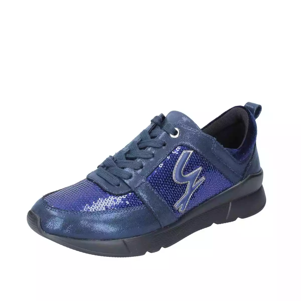 Women s Shoes GATTINONI 38 Eu Sneakers Blue Sequins Leather