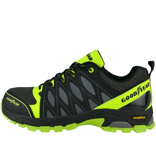 Arbeitsschuhe S1P Goodyear EXKLUSIVE WORK-TRADE EDITION Leicht 36-48 Neon Grün - Afbeelding 10 van 10