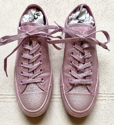 CONVERSE All-Star Women s Low-Top Sneakers, Size 9, Pink, Sparkly Glitter, NEW