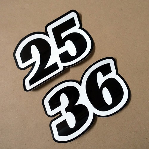 Custome Vinilo Números Carrera Número Estilo Coche Moto Carrera Impermeable - Imagen 1 de 9