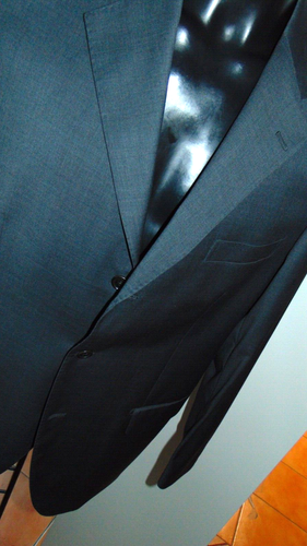 SANTANIELLO SARTORIA ABITO TESSUTO ING.LORO PIANA CART. LANA GRIGIO TG 50 LPAZ