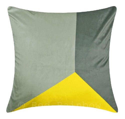 Collection of 4 Grey Geometric Design 18" Cushion Covers ® Red Rainbow - Picture 13 of 22