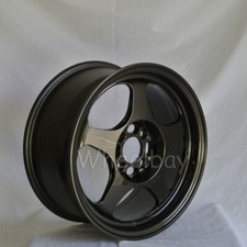4 Pcs Rota Wheels Slipstream 15x7 4x100 40 Hb 67.1 Gunmetal 12.7 Lbs.