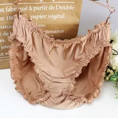Rüschen Damen Höschen Unterwäsche Übergröße hoher Bund Modal Seide sexy weich Dessous - Bild 2 von 26