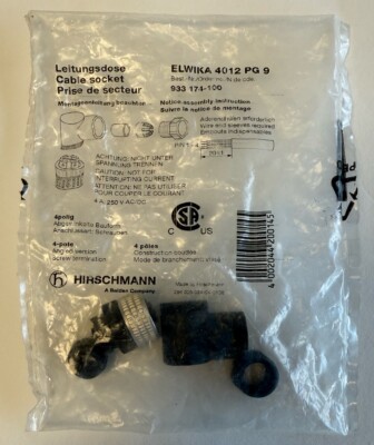 Hirschmann Leitungsdose / Elwika 4012 PG9 / 933174-100 / Neu in OVP