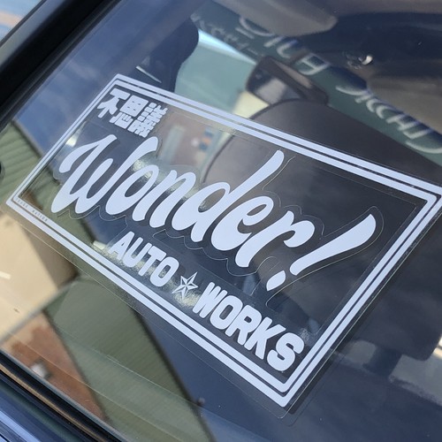 OFFICIAL TOUGE NATION "WONDER AUTO WORKS" CLEAR DIE-CUT (WHITE) - Picture 4 of 5