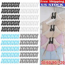 Clothes Hanger Connector Hooks Closet Hangers Organizer Space Saving Clip Lots