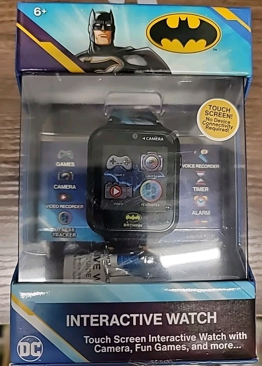 Умные интерактивные часы с сенсорным экраном Batman Smart с камерой, играми, будильником, Видео-новинкой