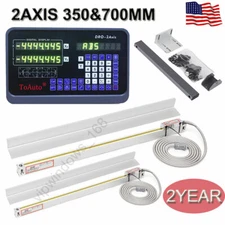 High Precision 1um Linear Scale 14" & 28" DRO 2Axis Digital Readout Display Kit