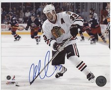 ADRIAN AUCOIN CHICAGO BLACKHAWKS SIGNED 8x10 PHOTO w/ COA