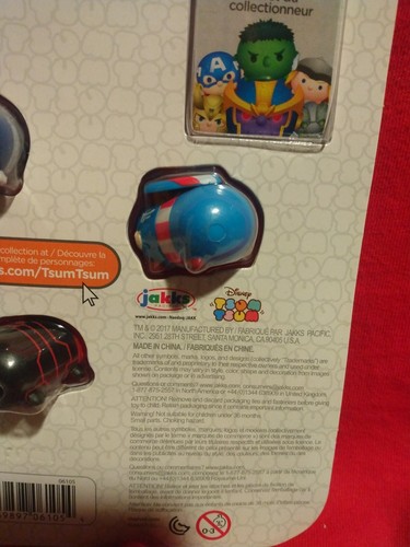 Marvel Tsum Tsum - 3 Pack - Nick Fury & Captain America/Classic & Red Skull NEW - Picture 4 of 6