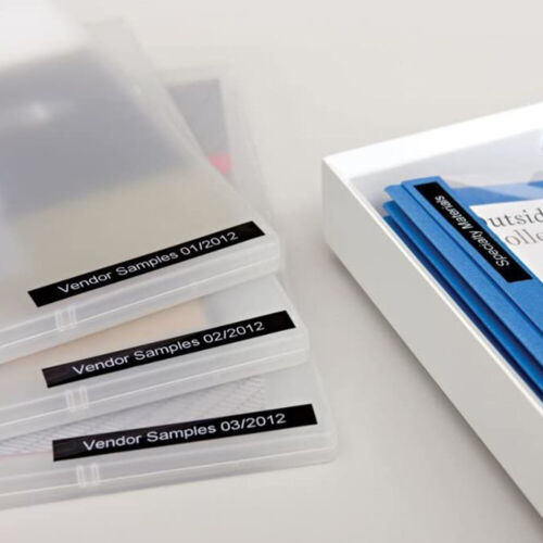 Etikette Schriftband zum D1 Dymo 45021 12mm Weiß auf Schwarz LabelManager 280 - Bild 7 von 12