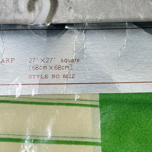 Brand new vintage OROTON scarf - green - still in original packaging - c1970s - Picture 5 of 9