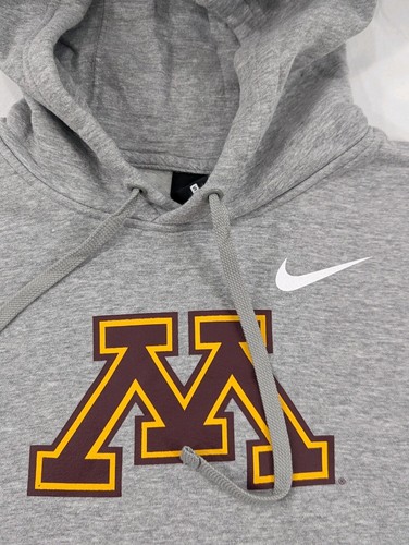 Nike Minnesota Golden Gophers Heavyweight Off Center Check Pullover Hoodie Small - Picture 4 of 9