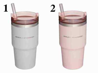 Starbucks Taiwan STANLEY Grey Pink Stainless Steel TOGO Cold Water Cup 20OZ  | eBay