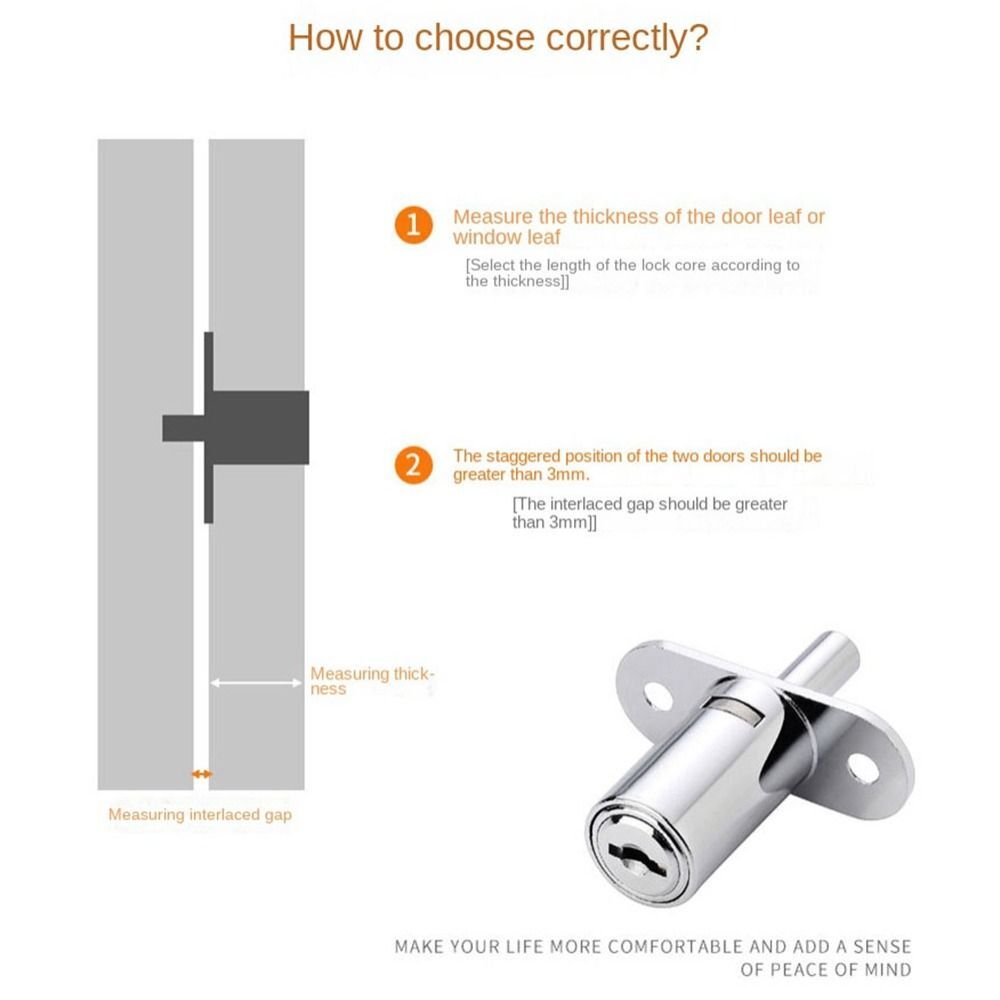 Zinc Alloy Window Security Lock Antitheft Cabinet Catches Cupboard - Picture 8 of 17