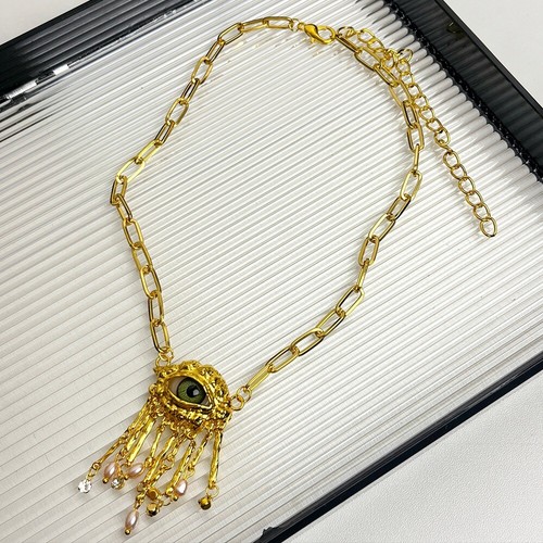 Tassels Devil's Eye Necklace Vintage Women Pendant Necklace Girls - Picture 9 of 9