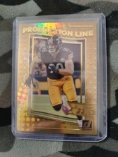 2022 Donruss TJ Watt Production Line Color Match Gold Galactic  Steelers