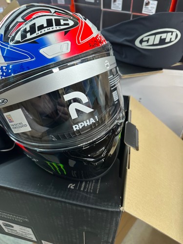 HJC RPHA 1N Quartararo LEMANS MOTORCYCLE Helmet - Black/BLUE XXL ECE RATED - Picture 9 of 15