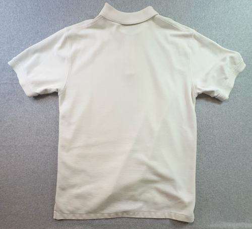 LL BEAN Mens Sz M Reg Ivory Off White Pique POLO SHIRT S/S Top - Picture 14 of 14