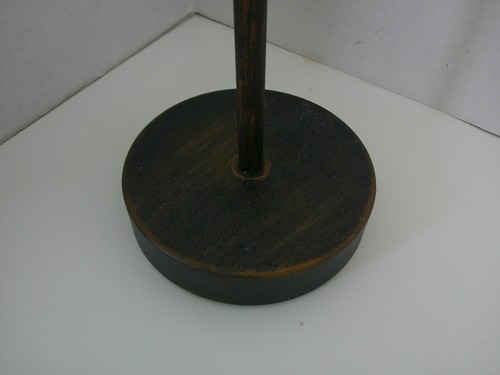 Bronze Fingertip Hand Towel Free Standing Holder Crystal Finial Topper 16" Tall - Picture 3 of 3