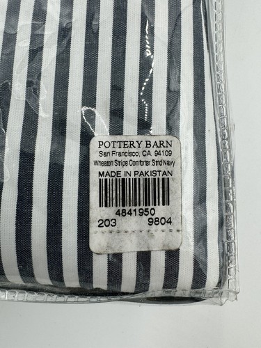 Pottery Barn Wheaton Striped Percale Standard Comforter Sham Organic Cotton - Picture 2 of 6