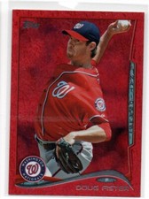 2014 Topps Update RED HOT FOIL #US137 Doug Fister WASHINGTON NATIONALS 53