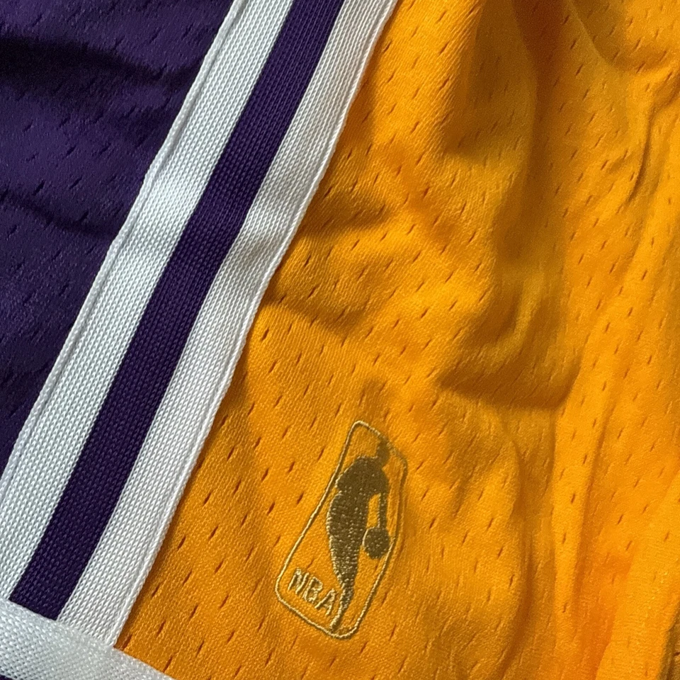 Authentic Just Don x Mitchell & Ness NBA Los Angeles Lakers Shorts - Medium LAL - Image 2 of 4