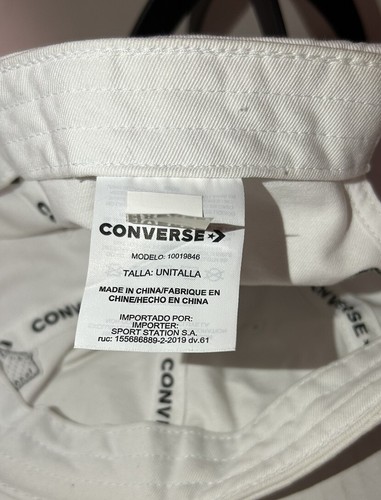 Converse Chuck Taylor Correa Blanco Ajustable Sombrero Bordado Zapato Logo - Imagen 6 de 6
