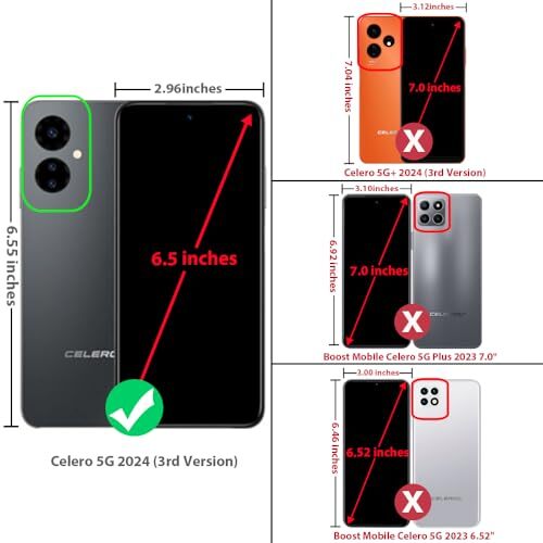 Compatible for Boost Mobile Celero 5G 2024 (3rd Version) Case, with Red - Picture 3 of 8