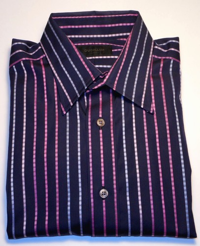 DUCHAMP LONDON GORGEOUS MULTI COLOR STRIPED L/S HIGH END DRESS SHIRT. DUP2306D6i - Picture 8 of 8